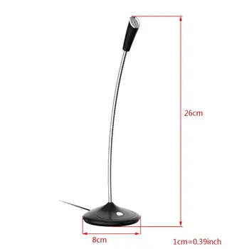 

360 Degree Adjustable Computer Mic Metal Pine Gaming Microphone for Desktop PC