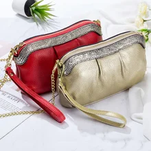 

Women's Genuine Leather Shoulder Cross Body Bag Ladies Clouds Wrinkle Clutches Elegant Wallet Luxury Brand Handbags Designer Bag