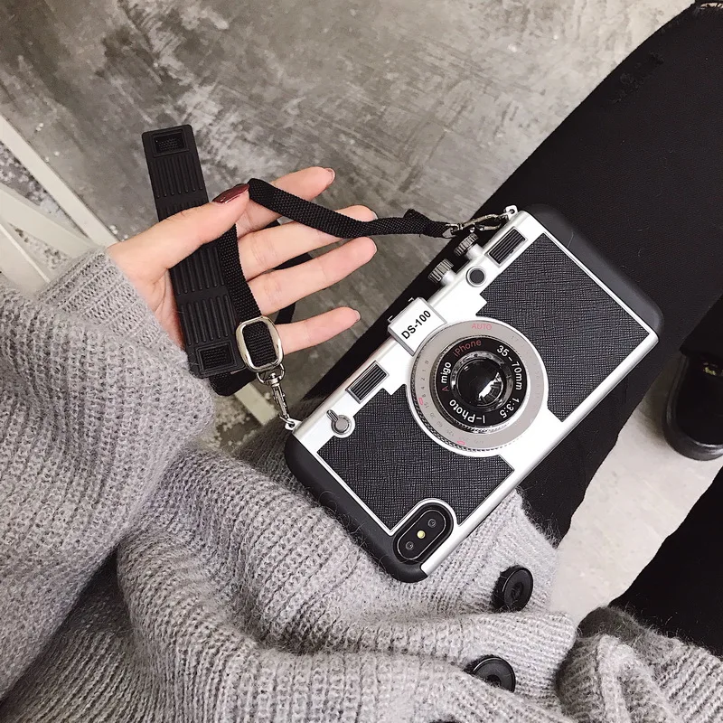 Black Крутой 3D Ретро чехол для телефона для iPhone X 10 XS Max XR Жесткий ПК Противоскользящий чехол для iPhone 11 Pro Max 6 6S 7 8 Plus 5 5S SE s - Цвет: Black