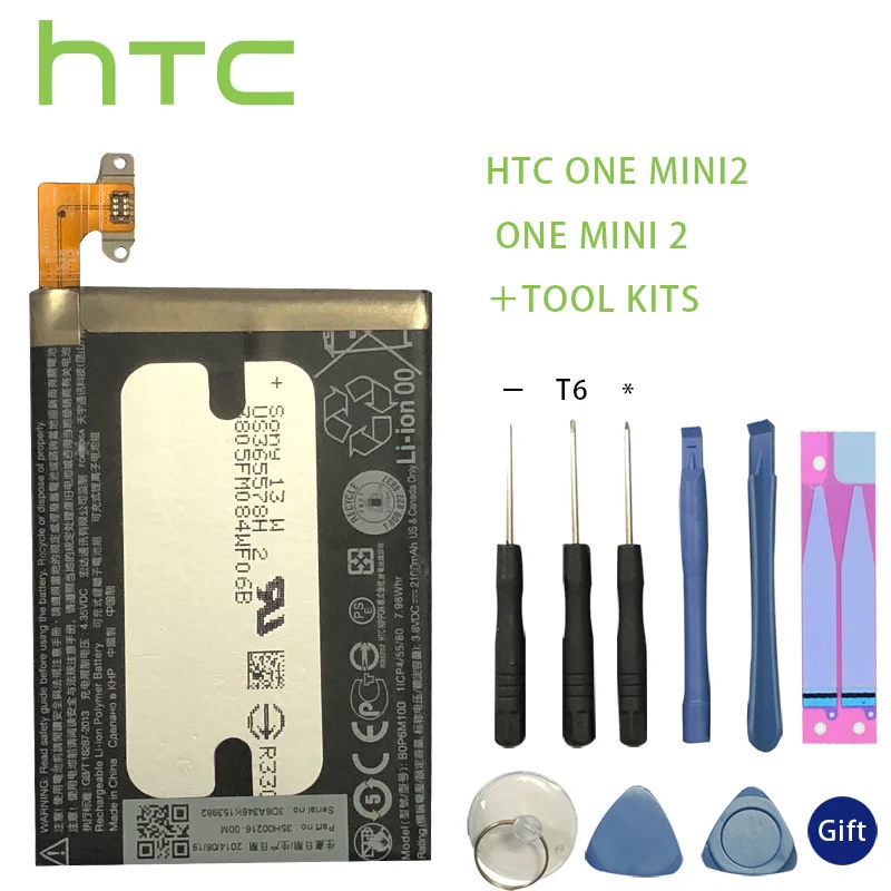 

Original HTC high Capacity The built-in battery for HTC one mini 2 M8 MINI B0P6M100 battery +Tools