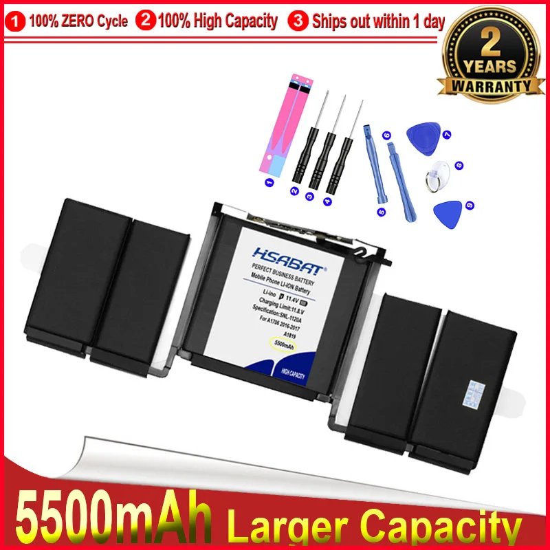 HSABAT 0 цикл 5500mAh A1819 Аккумулятор для ноутбука Apple MacBook Pro 13 ''A1706 Macbook 13''