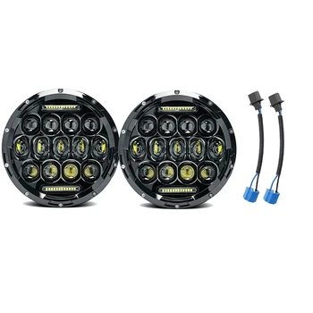 

7 Inch LED Headlight Hi/Lo Beam DRL for Jeep Wrangler JK TJ LJ 97-17 Rubicon