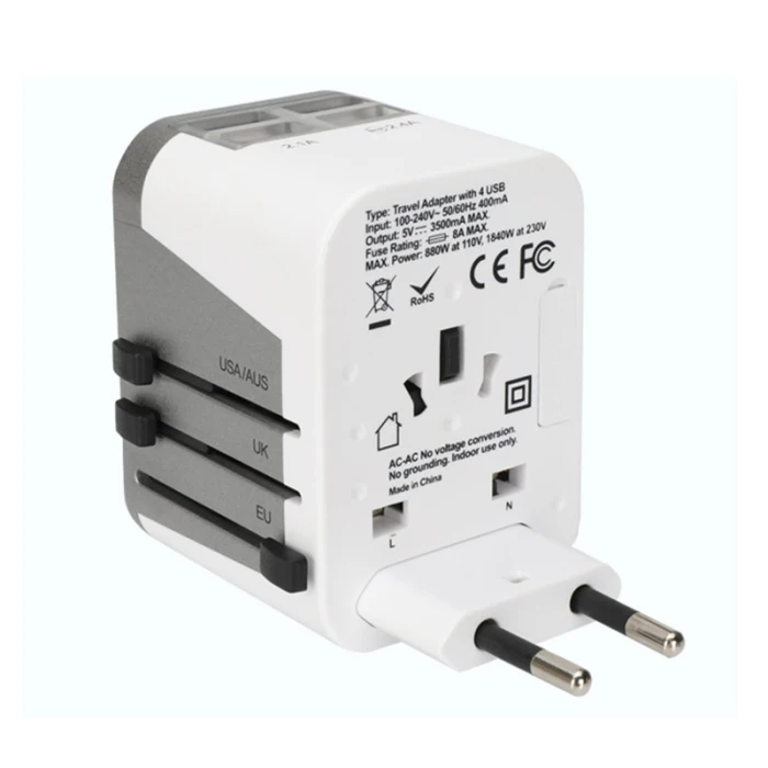 Универсальный Мульти-штепсельный адаптер зарядное устройство 4usb конверсионная вилка конверсионная розетка конвертер DU55