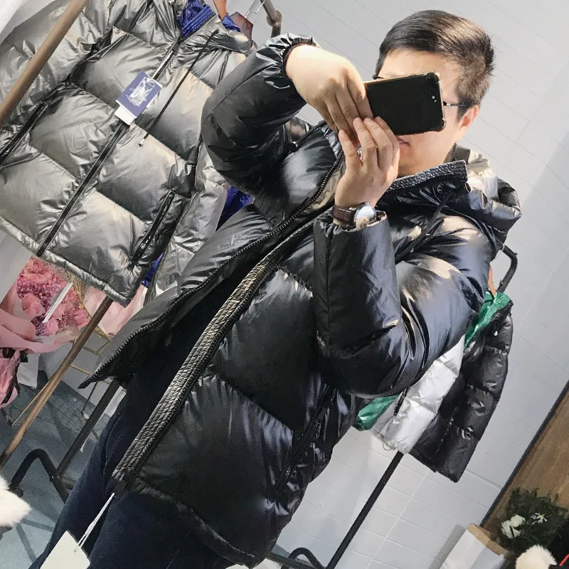 Белый гусиный пуховик мужской зимний с капюшоном Теплый s парка Doudoune Homme Hiver 2020 KJ3872