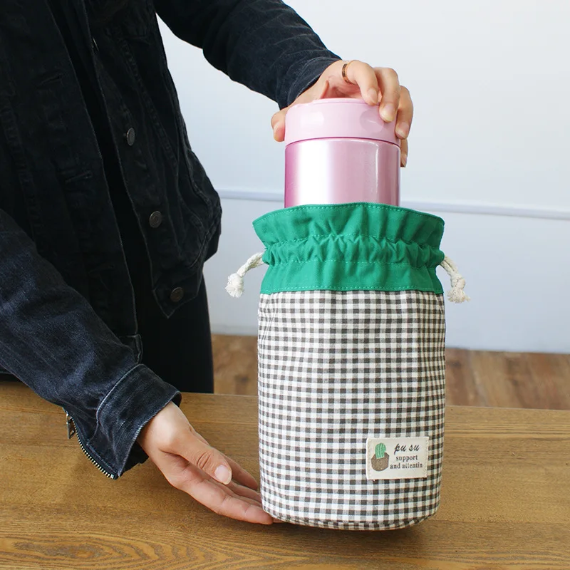 Cup Set Foreign Trade Canvas Portable Universal 480/470/500 Ml Stewpot Tank Protective Case Portable Pouch