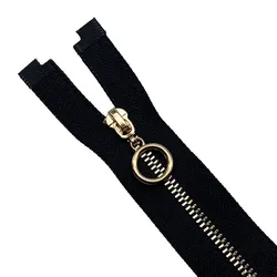 Set of Colorful Metal Zippers for DIY Crafts and Sewing Projects (Black)