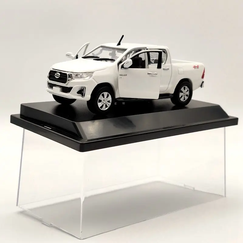 

1:43 For T~ota Hilux Revo 4X4 Diff Lock 2.8 White Diecast Models Pickup Truck Auto Toys Gift Collection