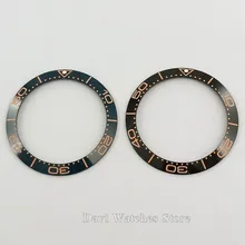 Высокое качество, ободок для часов 38 мм, черный/синий, керамический ободок для часов, вставка для 40 мм, Parnis, автоматические мужские часы