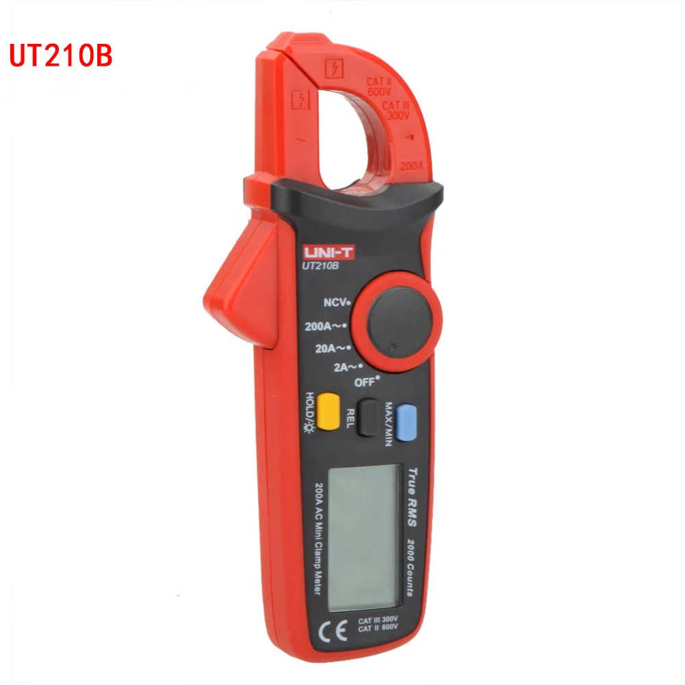 UT210B Red UT210B UT210D UT210E Токоизмерительные клещи амперометрические клещи True RMS AC мини цифровой зажим для амперметра NCV тест 2000 отсчетов - Цвет: UT210B Red