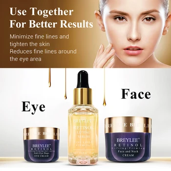 

BREYLEE Retinol Serum Eye Cream Facial Cream Anti Aging Firming Remove Fine Line Wrinkle Tighten Skin Care Moisturizing Sets