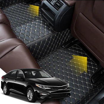 

Car Floor Mat Set Leather Cover Mat Styling Foot Protector Pad Automobile Accessories For Kia K5 Optima JF 2016-2019 5 Seats LHD