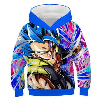 

Dragon Ball Z Sweatshirt Anime Girl And Boy Hooded Jerseys 3D Pullovers Boy Sportswear Anime Funny Cartoon Children's Hooded