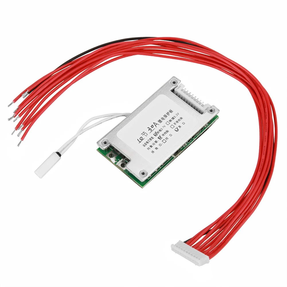 Плата аккумулятора SOONHUA 10S BMS 30A Li Ion Cell 18650 с кабелем контролем температуры