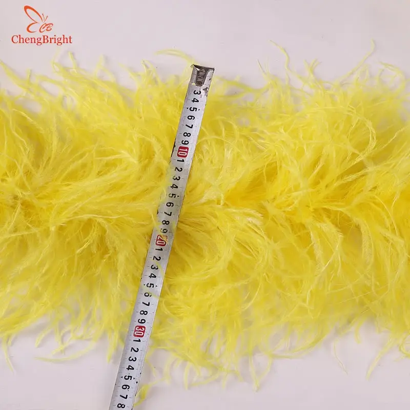 2 Yards fluffy Black ostrich feather boa skirt Costumes/Trim for Party/Shawl/Craft feather boa in wedding plume decorations Diy