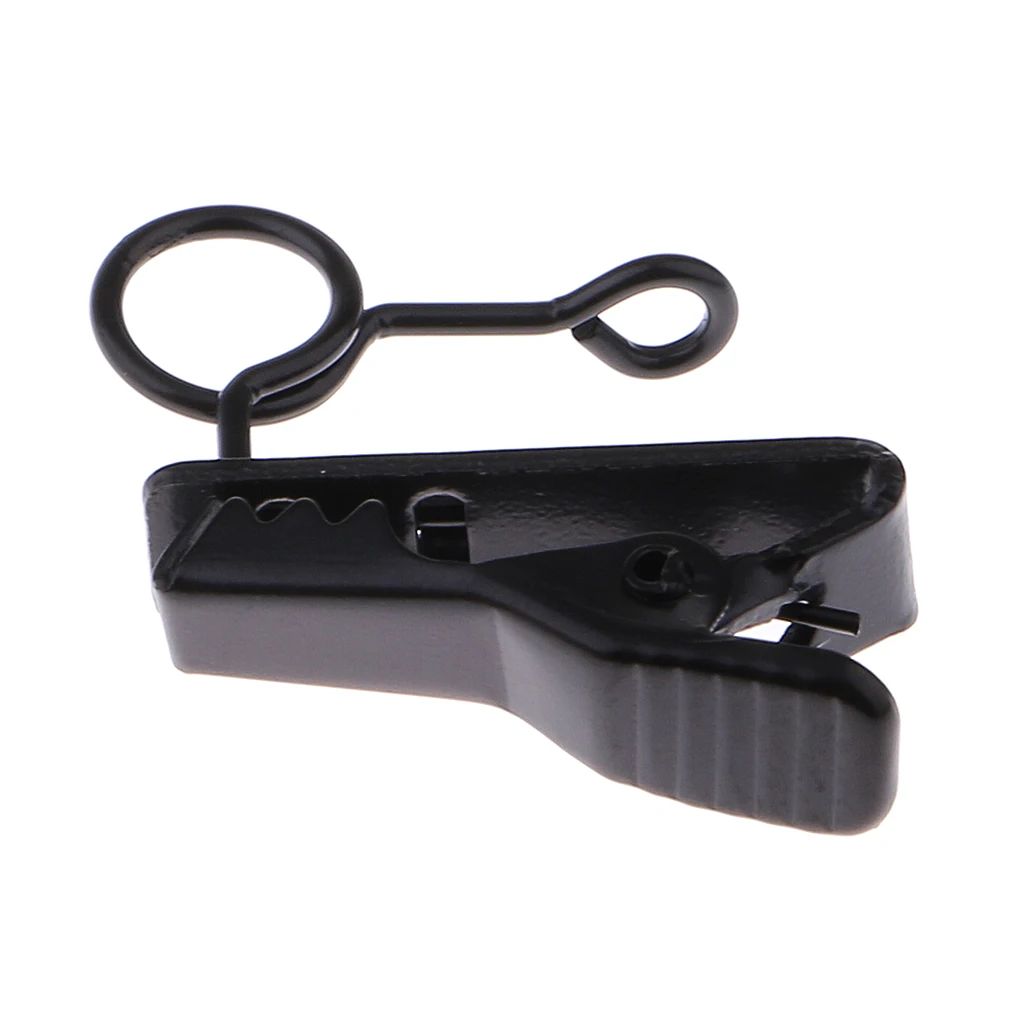 Microphone Lapel Tie Clip Holders 6mm Mic Lapel Collar Clips Microphone Accessories for Stage Shows Speeches Lectures 1Pcs