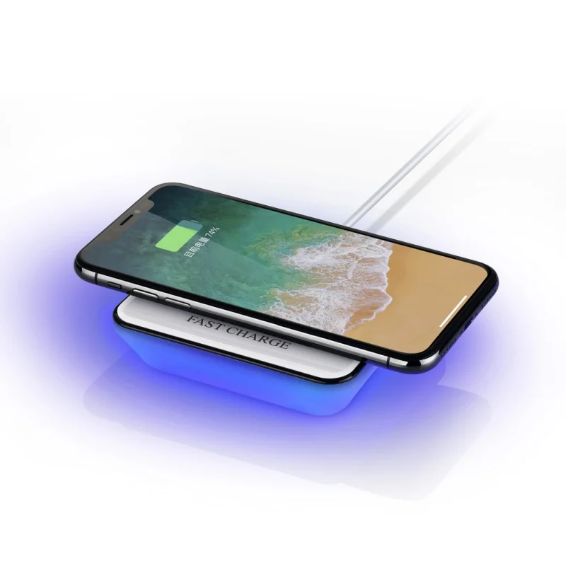 Настольная Ночная лампа 10 Вт быстрая QI Беспроводная зарядка для IPhone для samsung