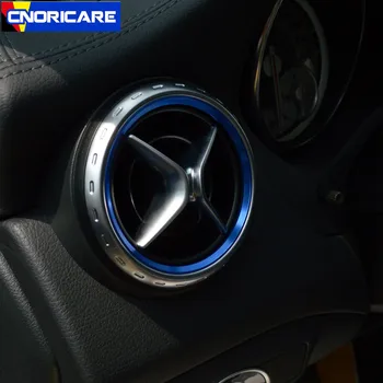 

Car Front Air Condition Vent Circle Decoration Sticker Trim For Mercedes Benz CLA C117 GLA X156 A W176 2013-18 Accessories