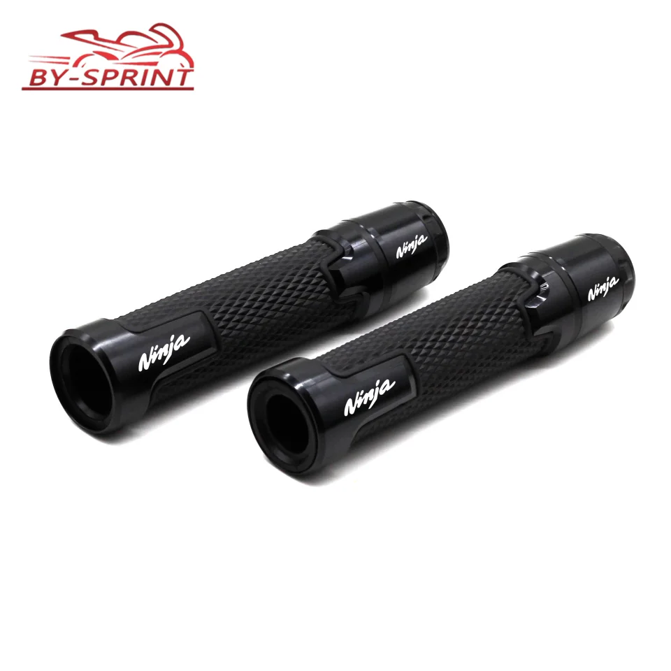 7/" 22mm Motorcycle For KAWASAKI Ninja 250R 300R 250 400 650R 1000 2008- Accessories Handlebar Grips - Цвет: Черный