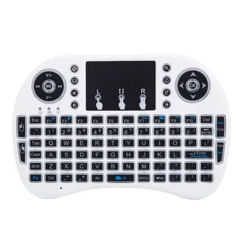 

MINI i8 2.4GHz 3-color Backlight Wireless Keyboard with Touchpad White FKU66