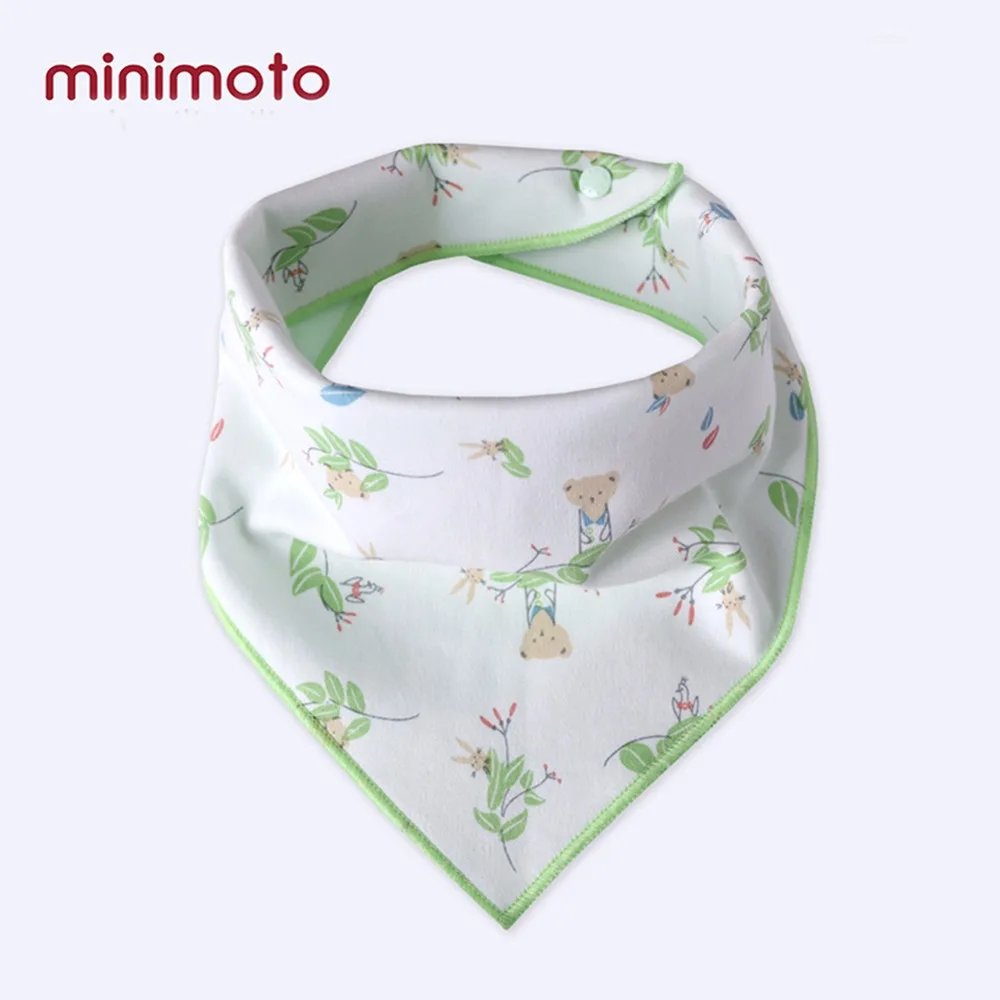 Minimoto/2 шт./партия, Одежда для новорожденных, модная бандана, нагрудник для малышей, водонепроницаемое треугольное полотенце, Детские хлопковые Слюнявчики для кормления