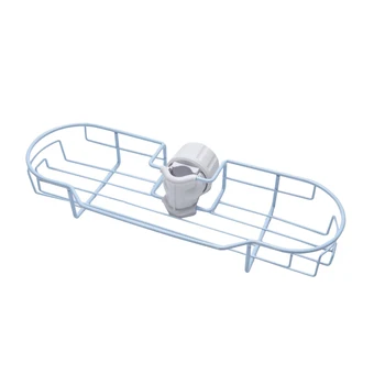 

Storage Basket Dish Cloth Hanger Hanging Shower Caddy Faucet Rack Draining Kitchen Bathroom Sink Organizer Space Saving Home