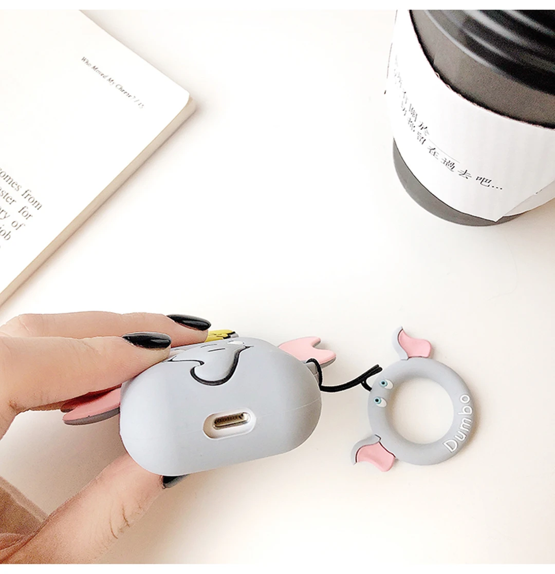 Горячая 3D милый Dumbo Минни Дейзи Беспроводная bluetooth-гарнитура силиконовый чехол для Airpods Earphne защитный противоударный Чехол Чехлы
