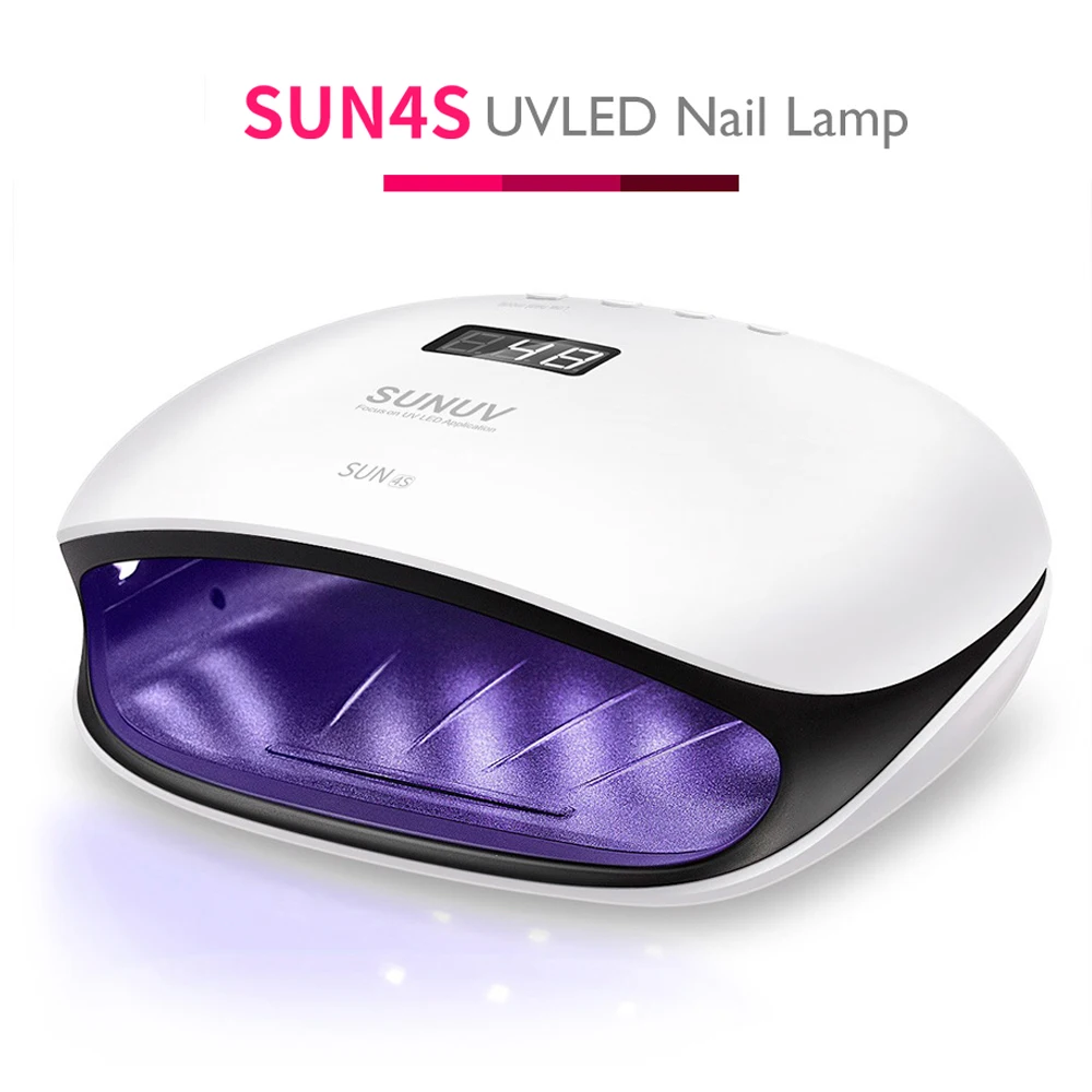 SUNUV SUN4S лампа для ногтей 48 Вт УФ светодиодный Сушилка отверждения гелей лак с