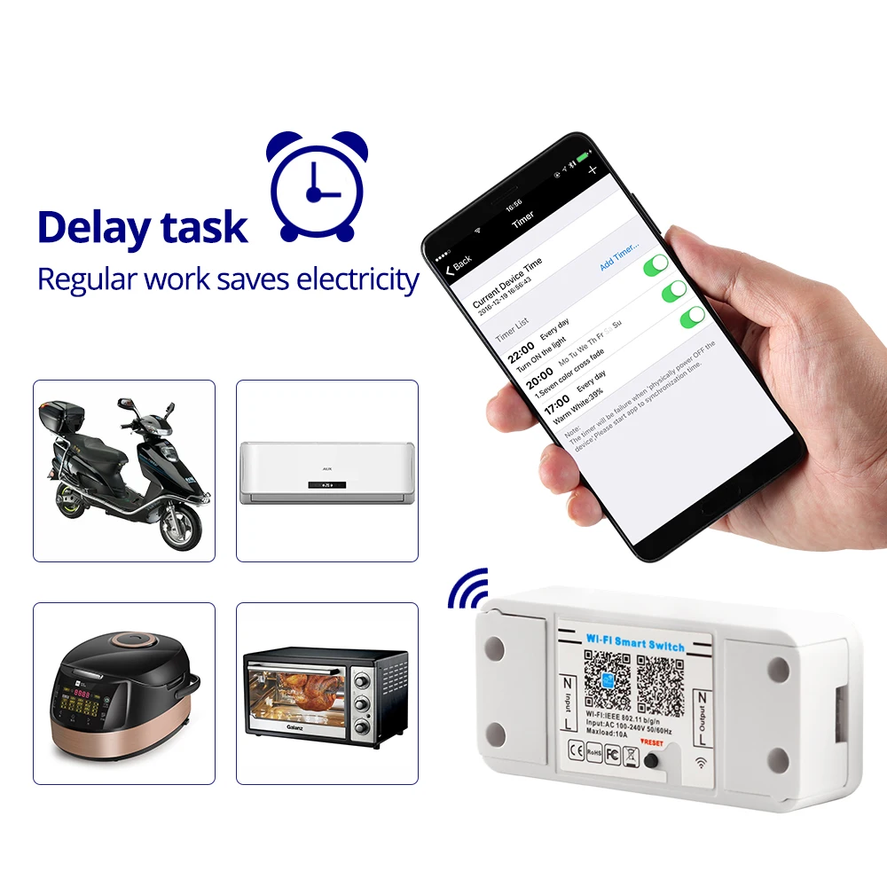 AC 100-240V Magic Smart Light WiFi переключатель Bluetooth control ler 10A для Android IOS смартфон приложение управление для Google Home