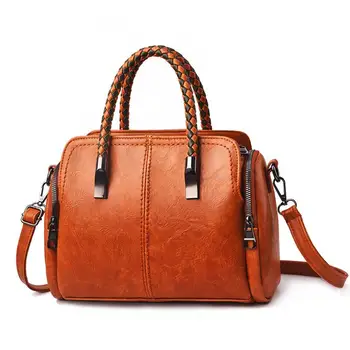 

Wax Oil Genuine Leather Handbag For Woman Luxury Designer Classic Shoulder Bag Crossbody Bags Woven Tote Bags Bolsa Feminina