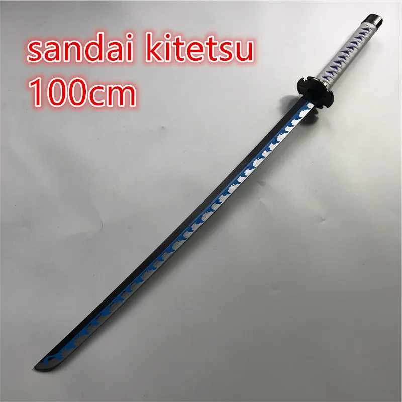 

Anime Cosplay 2nd Generation kitetsu Roronoa Zoro Sword Weapon Katana Espada Wood Ninja Knife Samurai Sword Prop 1:1 Toys 100cm