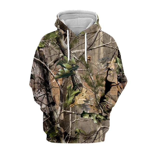 Spring And Autumn Maple Leaves Camouflage 3D Hoodies Men Women Outdoor Fishing Camping Hunting Clothing Unisex Hooded Coats Tops DWSL-3015