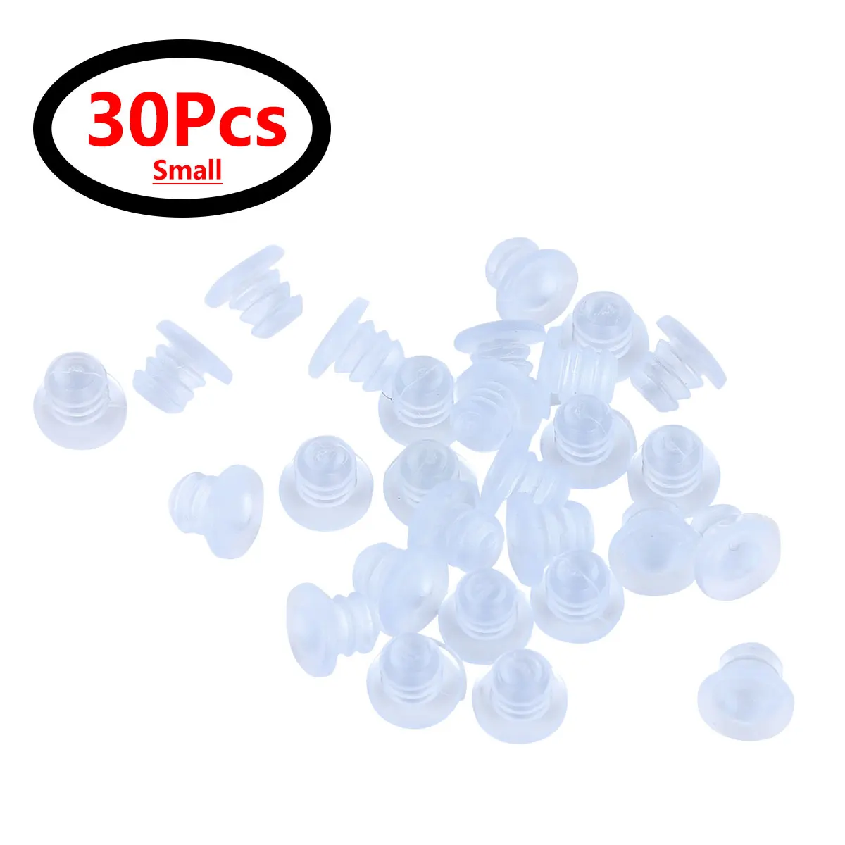 30Pcs Glass Table Top Spacers Anti Collision Rubber Embedded Bumpers Antislip Drawer Cabinet Door Bumper Pad Furniture Protector