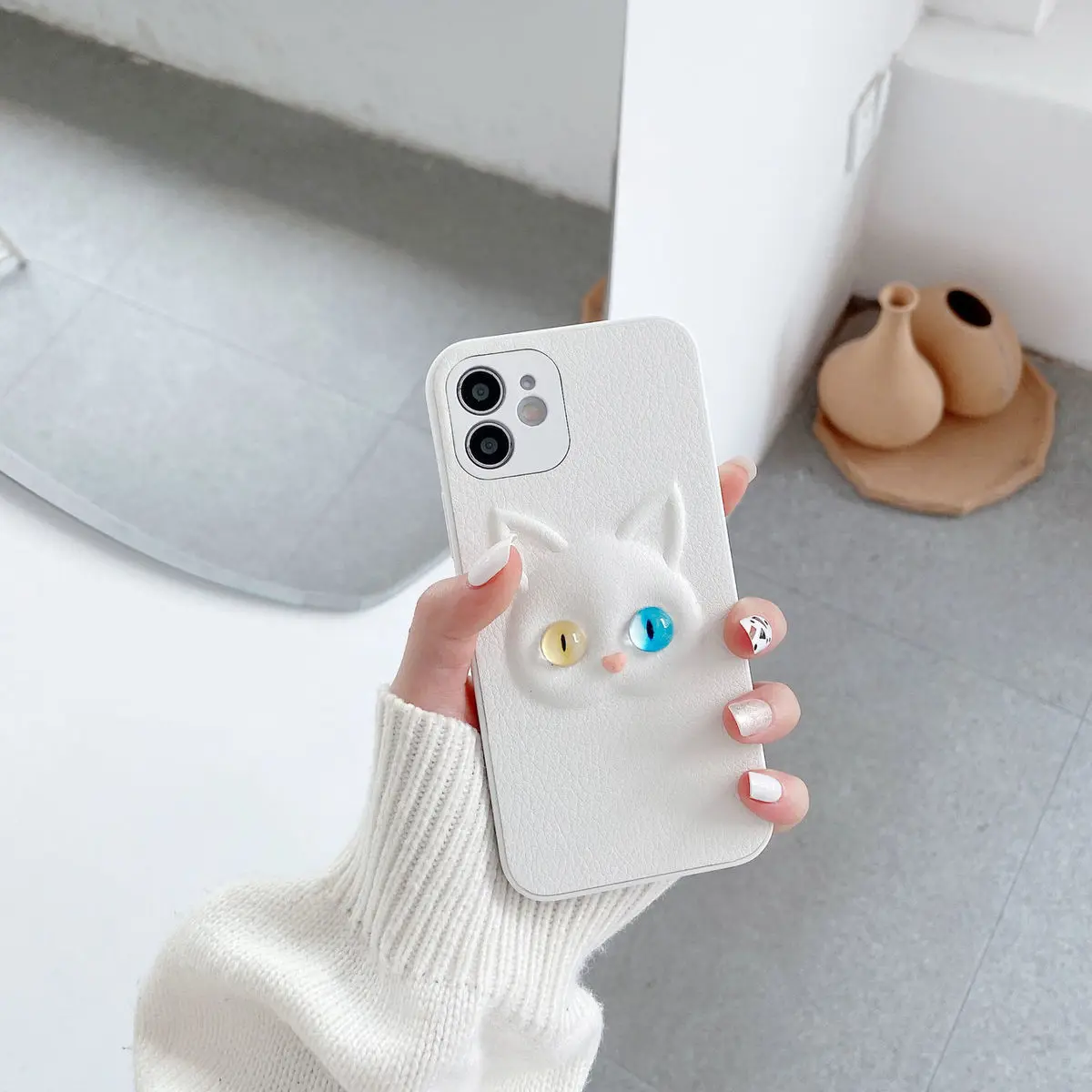Case de Telefone para o Iphone Bonito dos Desenhos Capa para Iphone 8 Plus x xr xs 3d Animados Gato Silicone 11 Cases 12 Pro Max 6s 7 12 xr xs max 3d bonito dos desenhos