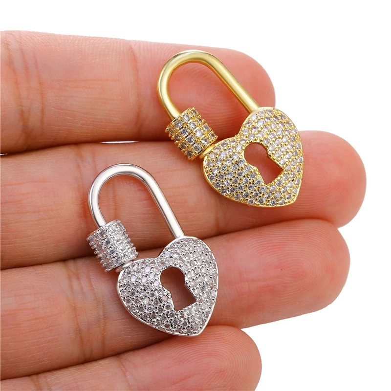 DIY Pendant Carabiner Screw Lock Clasps Supplies for Handmade Women Men Punk Charms Mesh Chains Jewelry Making Accessories