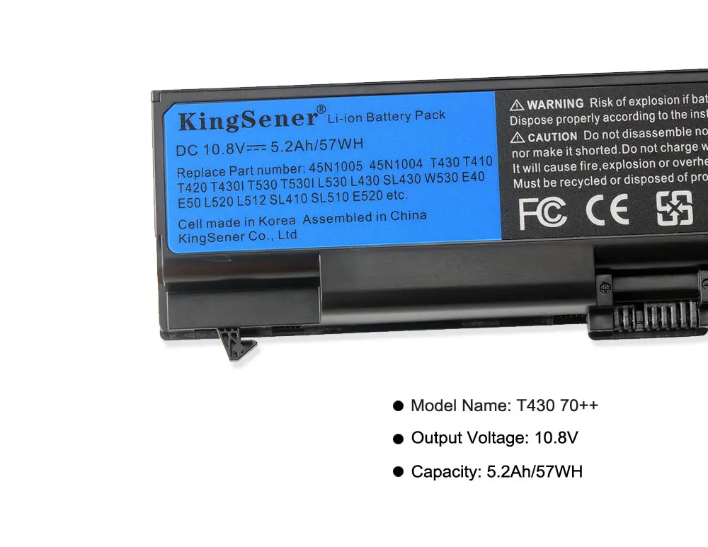 Kingsener-bateria de Célula para Notebook Compatível com Lenovo Thinkpad T430 T430i T530 T530i W530 Sl430 Sl530 L430 L530 45n1104 45n1105 45n1013 - Imagem 5