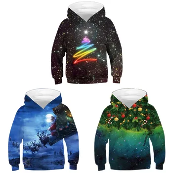 

Autumn Winter Children Hooded Sweatshirt Pullover Spring Long-Sleeve Round Collar Teens Boys Girl Kids Child Outerwear