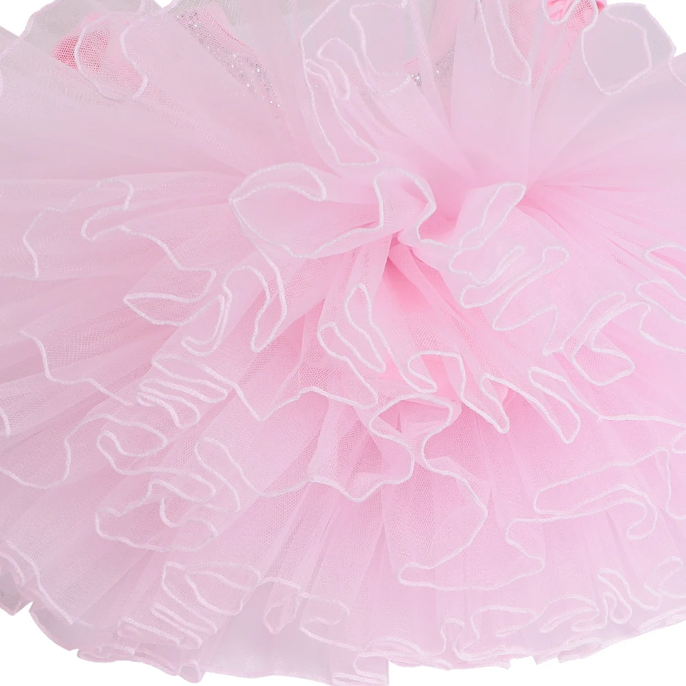 BAOHULU балетки Платье для маленьких девочек платье-пачка балетное трико для вечеринки, дня рождения с милым розовым алмазом балетное платье гимнастическая детская одежда, костюмы для танцев