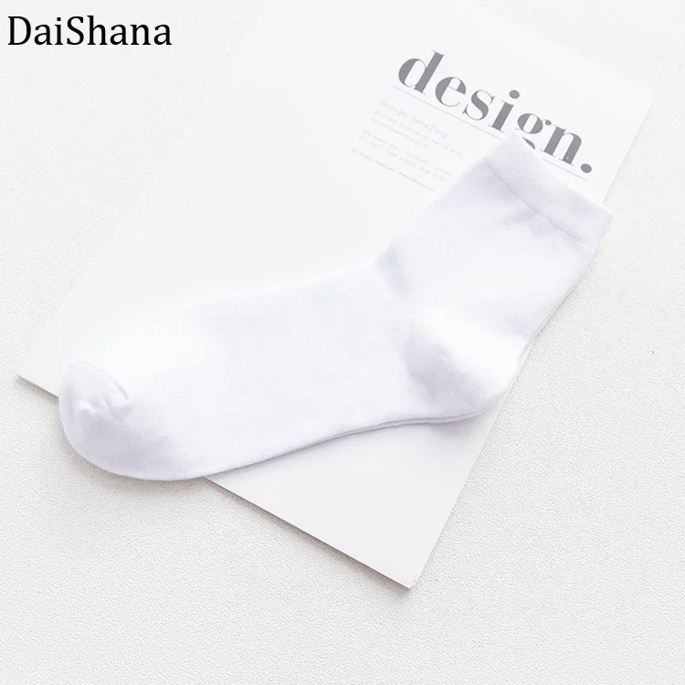 DaiShana/Новинка года; мужские Летние Удобные однотонные хлопковые тапочки унисекс; Дышащие носки с круглым вырезом; повседневные подарки для мужчин - Цвет: White