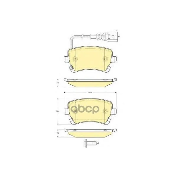 Колодки Тормозные Volkswagen T5 03/Multivan 03 С Датчиком Задние Girling 6115571 Girling арт. 6115571
