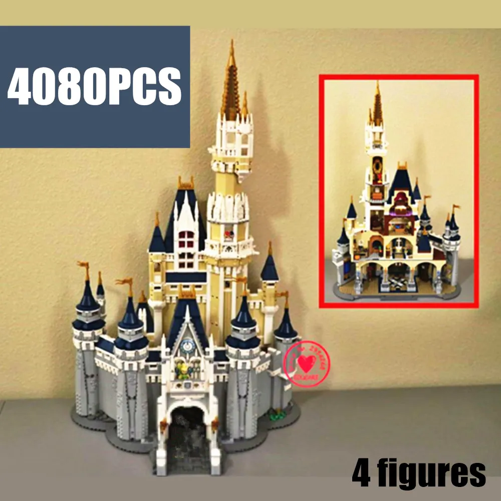 

New Cinderella Princess Castle Friends Villa Fit Legoings Castle Figures Streetview City Building Block Bricks Kid Girl Gift Toy