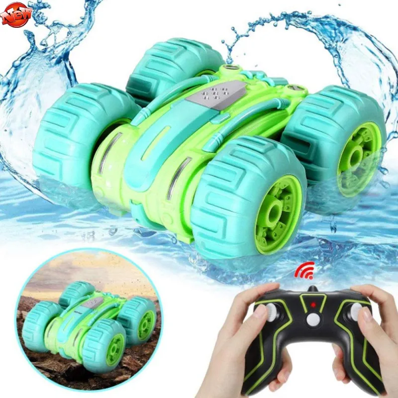 

High Speed Electric Off Road RC Stunt Car 2.4G 360 Degree Rotate 2 In 1 Boy Amphibious Remote Control RC Car Christmas Gift Toy