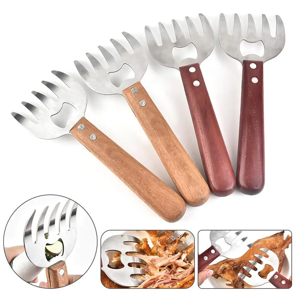 

2 Pieces Meat Claws Meat Remover BBQ Pulled Pork Meat Shredder Bear Claws Stainless Steel Meat Handler