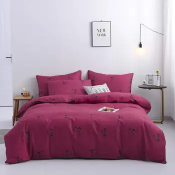 

New Wholesale 3/4pcs Bedding Set Cute King Queen Full Twin Size Bed Linen Pillowcase Duvet Cover Sheet Quilt Cover Comforter Set