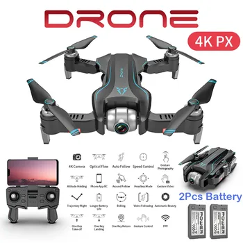 

2.4G 4K OpticalFlow Following Dual Camera Trajectory Flight FPV RC Drone RC Helicopters Aircraft Quadrocopter Toys