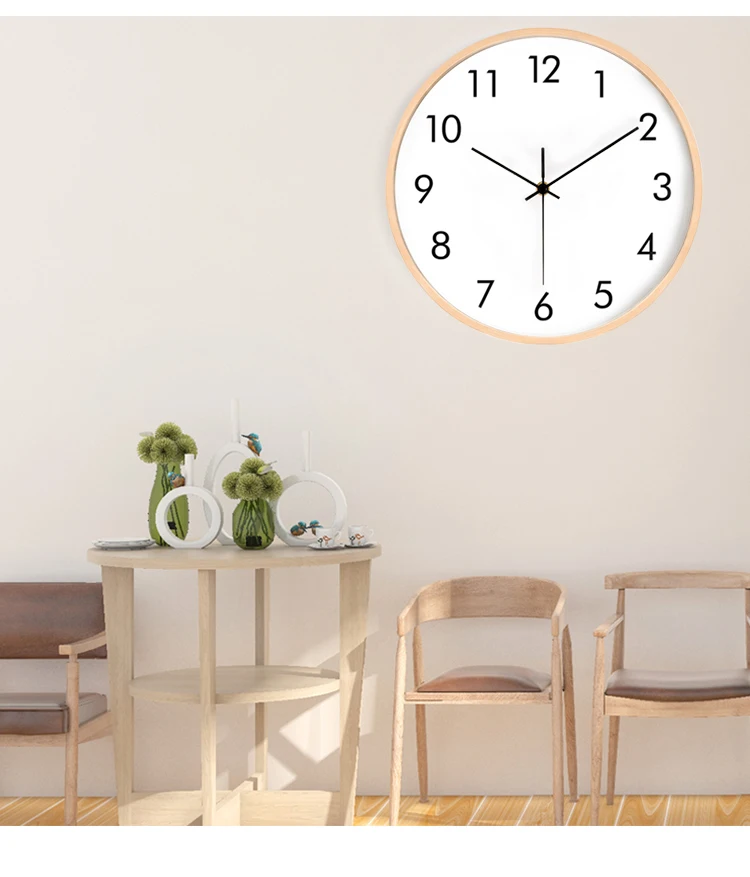 Big Solid Wood Wall Clock Watch Modern Silent Clocks Living Room Simple White Clock Kitchen Relogio De Parede Home Decor Gift