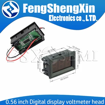 

AC 30-500V 0.56 inch Digital Voltmeter calibrate reading DC 4.5-30V120V Red Green Blue LED display voltage meter