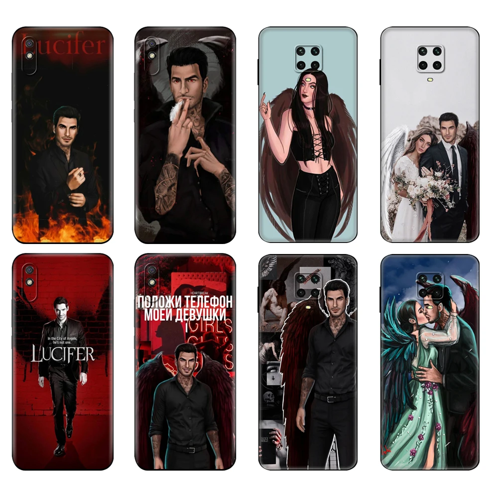 Черный ТПУ чехол для Xiaomi Redmi 7A 8 8A 9 9A 9C Note 8T Pro T 9S Чехол Romance Club Lucifer|Бамперы| |