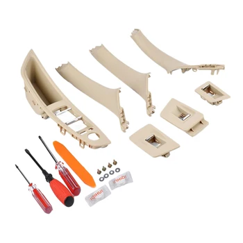 

7PCS Door Handle Window Switch Panel Interior Button Frame For BMW