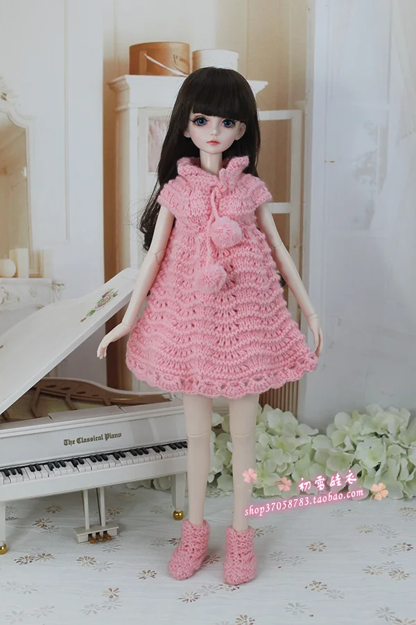 1/6 1/4 BJD Одежда Аксессуары для куклы, милое кружевное платье-свитер для BJD/SD yosd случайный цвет, не включает в себя куклы, обувь, парик и другие E2518