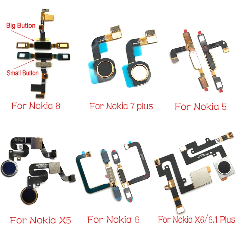 Сенсор гибкий кабель для Nokia 8 2016 TA1012 5,3 "5 6 7 5,1 Plus 6,1 X5 X6 кнопка домой меню отпечатков пальцев Возврат Ключ распознавание|flex cable|nokia flex cableflex cable nokia | АлиЭкспресс
